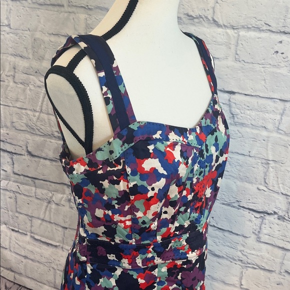 Tory Burch Berdine Floral Dress Sleeveless Sheath Size 8 - Picture 5 of 12